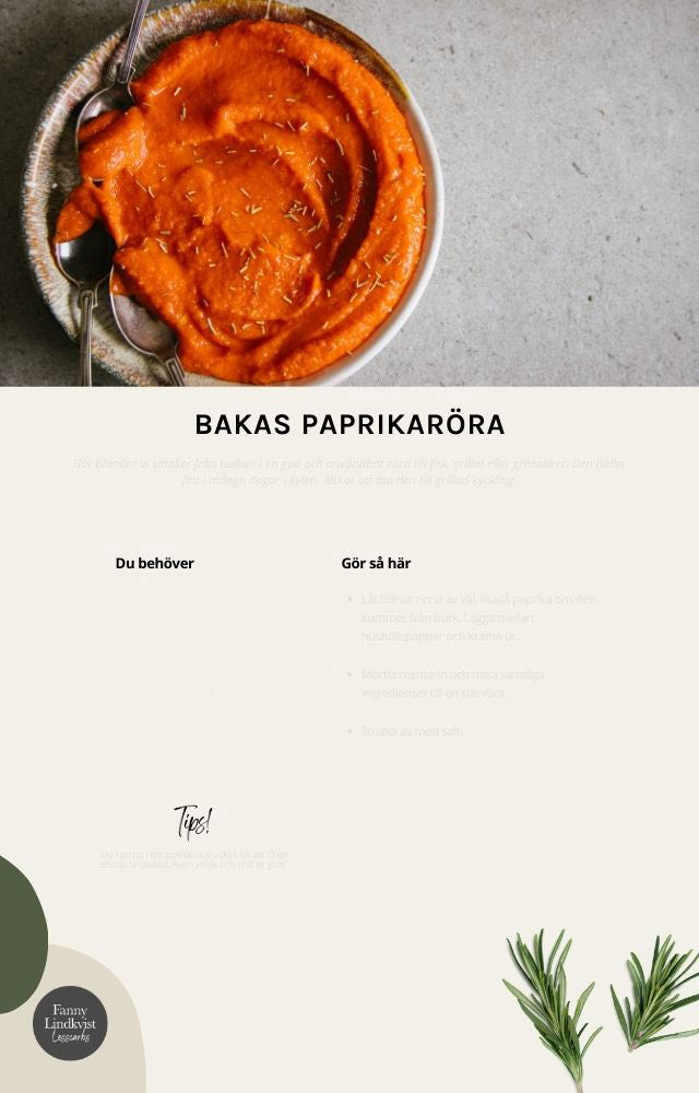 Mjölkfria röror och såser