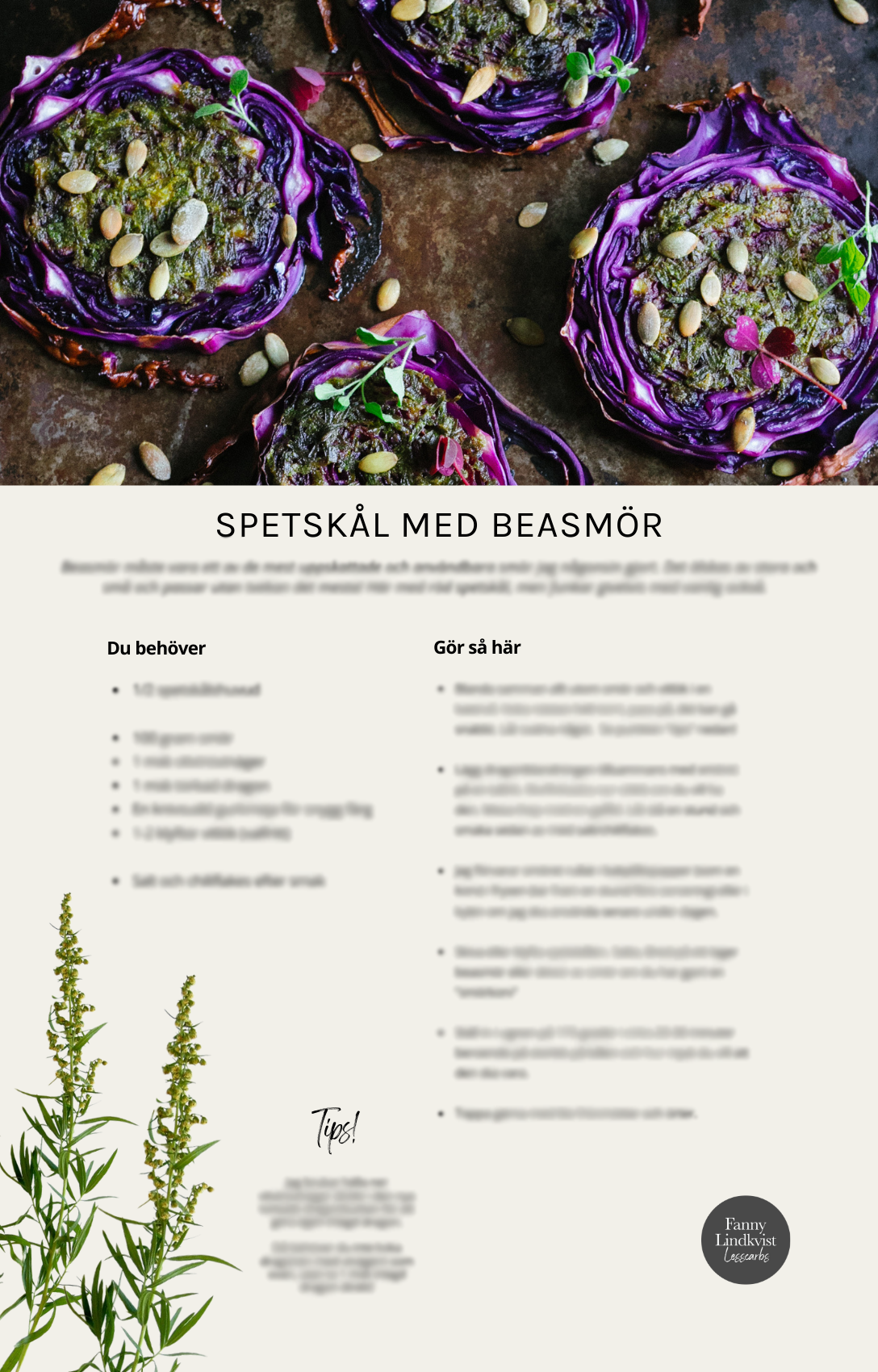 Spetskål, enkla, goda recept - DEL 1